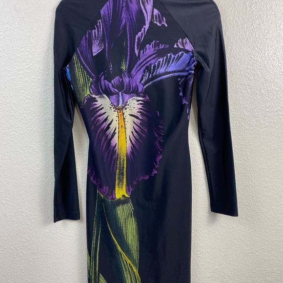 Christopher Kane Dress Womens size Small Stretch Floral Bodycon Party Cocktail - Picture 10 of 13